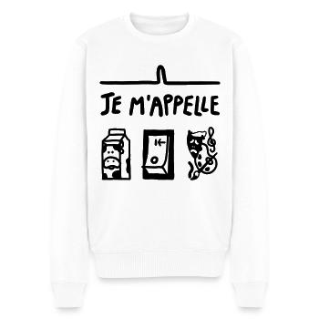 LÉONARD - Pull Premium bio Homme - blanc - Devant - Thijin (182cm)