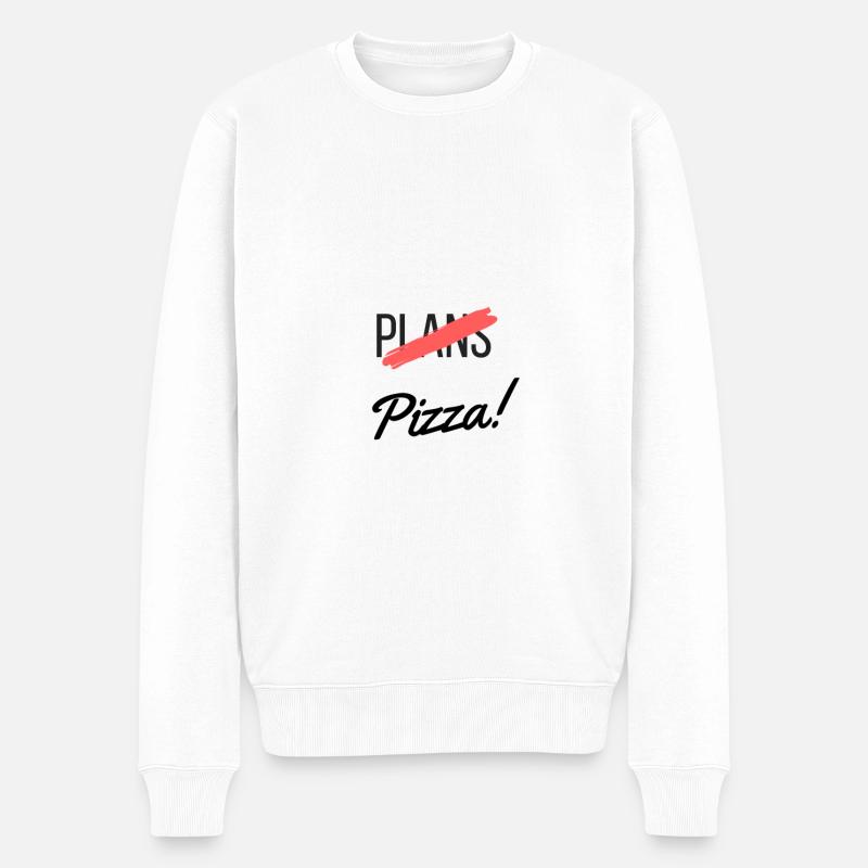 Pizza et Plans - Pull Premium bio Homme - blanc