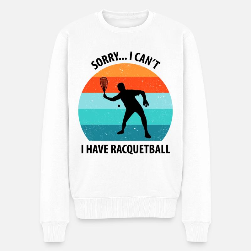 Racqueetball - Männer Premium Bio Pullover - Weiß