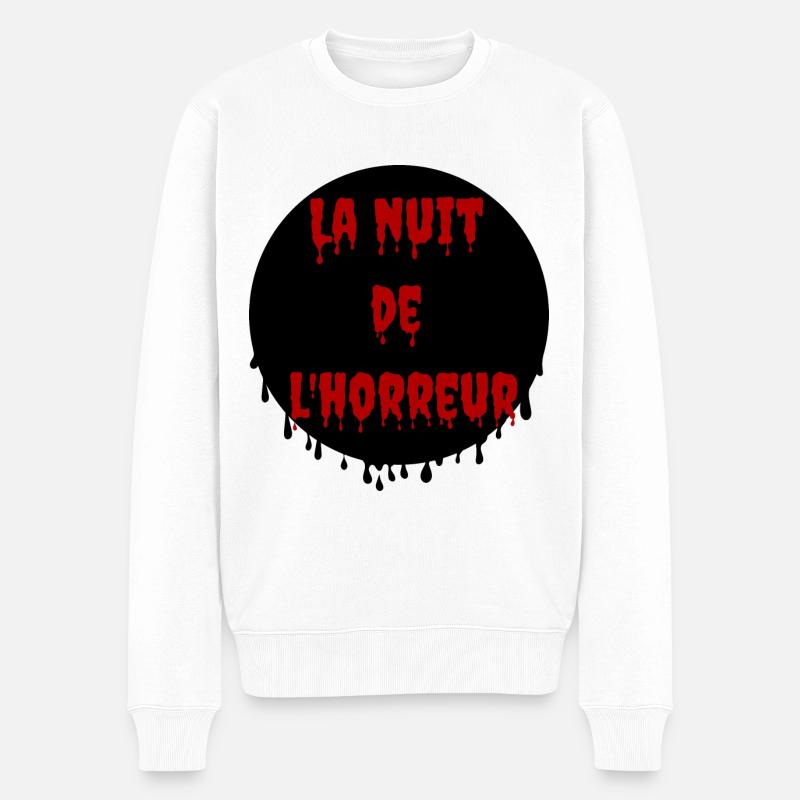 La nuit de l'horreur - Pull Premium bio Homme - blanc