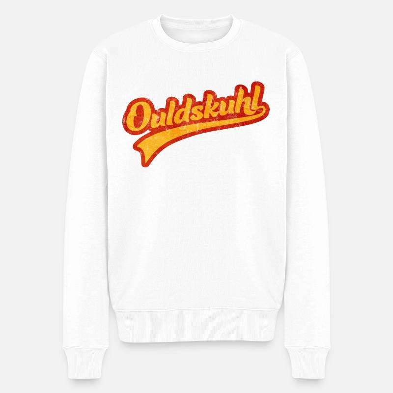 OULDSKUHL USED LOOK - Männer Premium Bio Pullover - Weiß