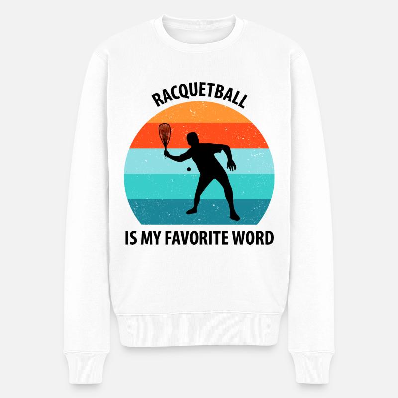 Racqueetball - Pull Premium bio Homme - blanc