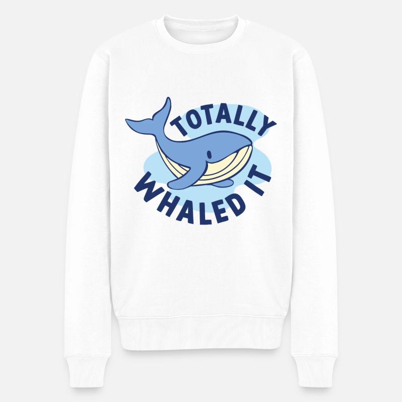 total whaled es - Männer Premium Bio Pullover - Weiß