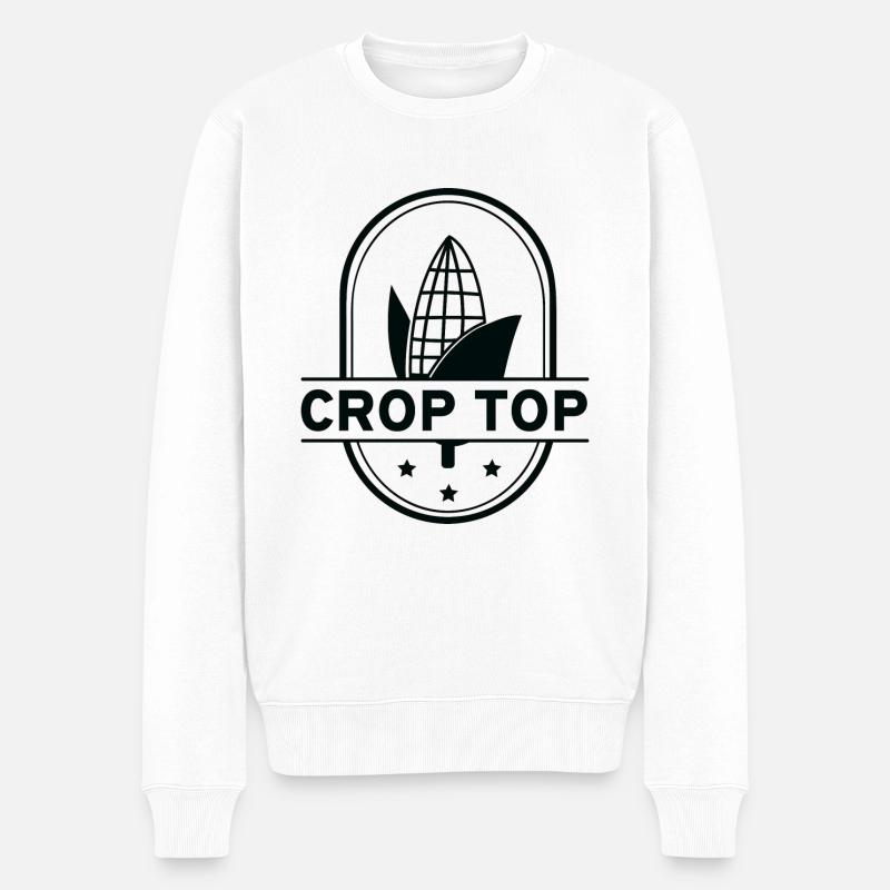 Crop Top - Pull Premium bio Homme - blanc