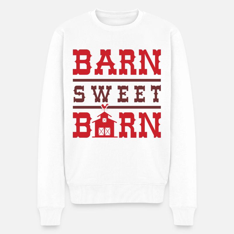 Barn Sweet Barn - Männer Premium Bio Pullover - Weiß