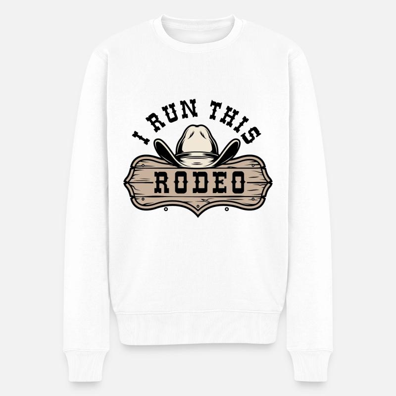 Je cours ce rodéo - Pull Premium bio Homme - blanc
