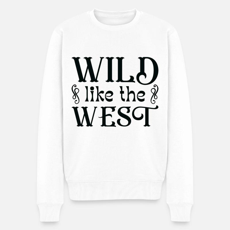 Sauvage comme l’Ouest - Pull Premium bio Homme - blanc