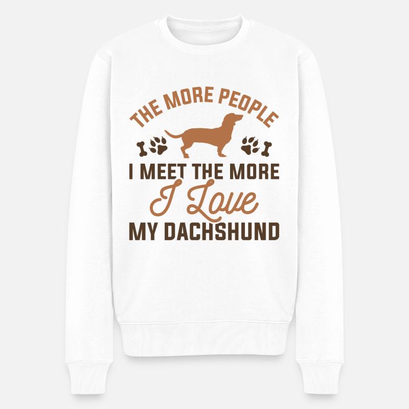 J’aime mon teckel - Pull Premium bio Homme - blanc