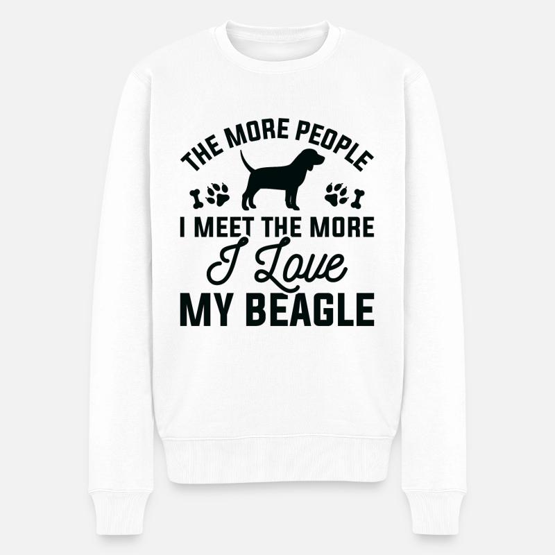 J’aime mon Beagle - Pull Premium bio Homme - blanc
