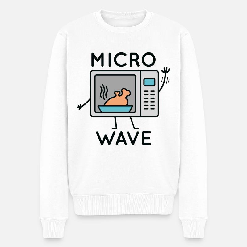 Micro onde - Pull Premium bio Homme - blanc