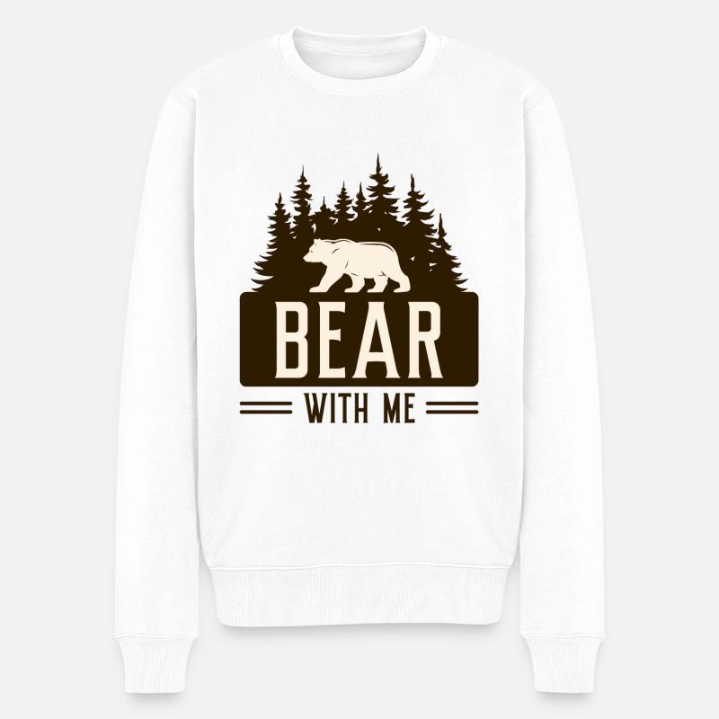 Hab Geduld mit mir - Männer Premium Bio Pullover - Weiß