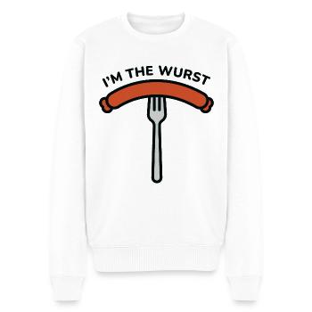 I’m The Wurst - Men's Premium Organic Jumper - white - Front - Thijin (182cm)