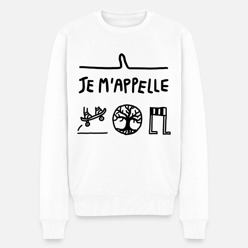 OLIVIER - Pull Premium bio Homme - blanc