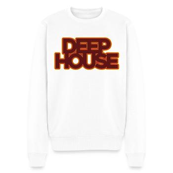 Deep House Music - Men's Premium Organic Jumper - white - Front - Thijin (182cm)