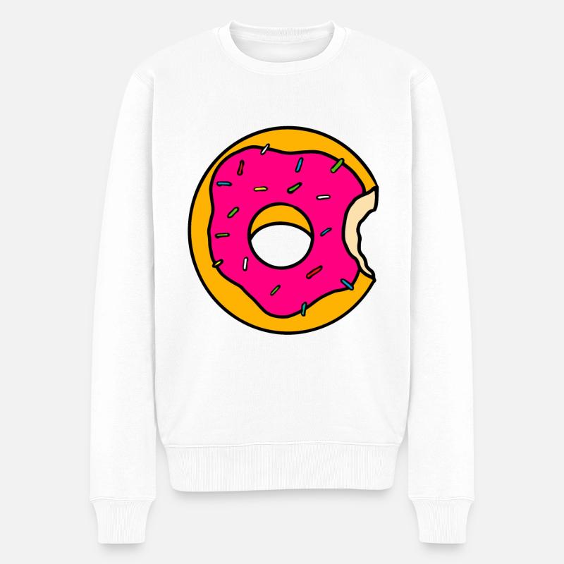 donut - Doughnut - Pull Premium bio Homme - blanc