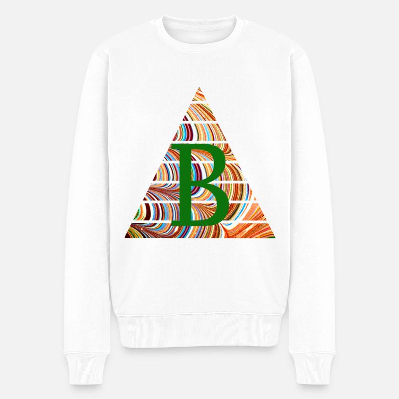 triangle e 56 b - Men's Premium Organic Jumper - white
