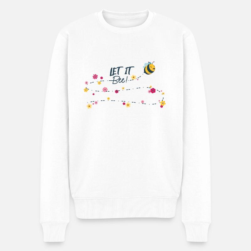 Lass es sein - Männer Premium Bio Pullover - Weiß