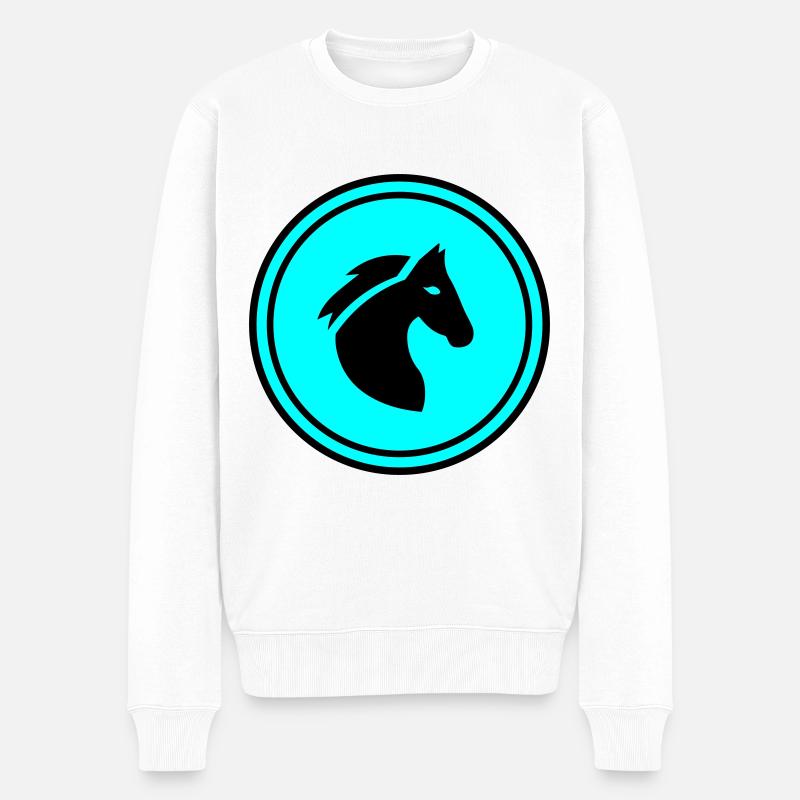 Icône Cheval Cheval - Pull Premium bio Homme - blanc