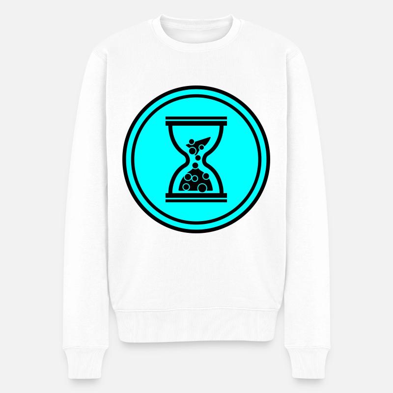 Sanduhr Symbol - Männer Premium Bio Pullover - Weiß