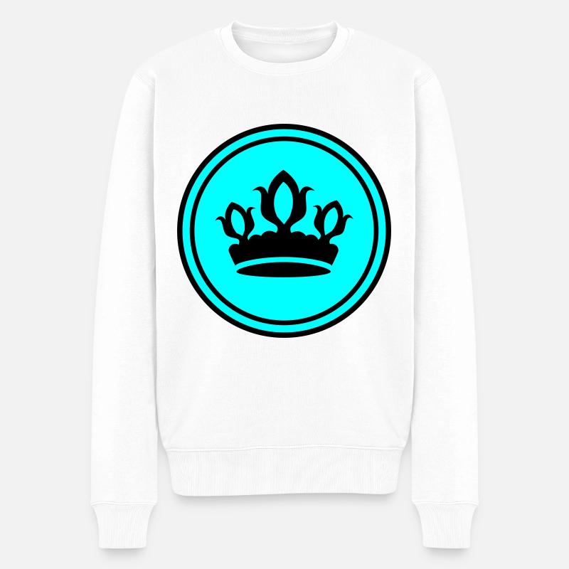 Silhouette de la couronne - Pull Premium bio Homme - blanc