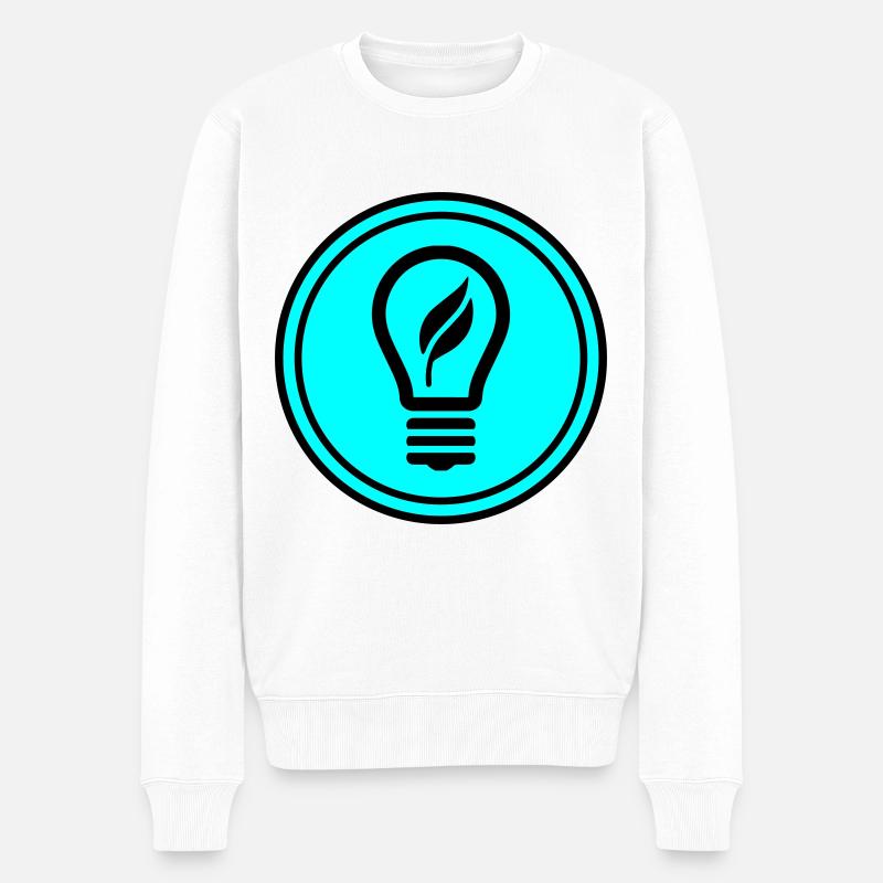 Icône d’ampoule - Pull Premium bio Homme - blanc