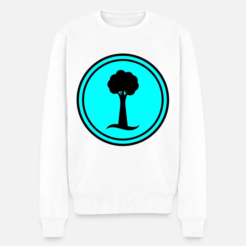 Baum Symbol - Männer Premium Bio Pullover - Weiß