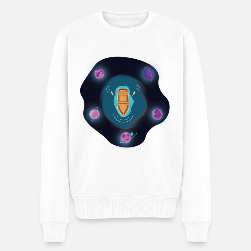Diving in the universe - Männer Premium Bio Pullover - Weiß