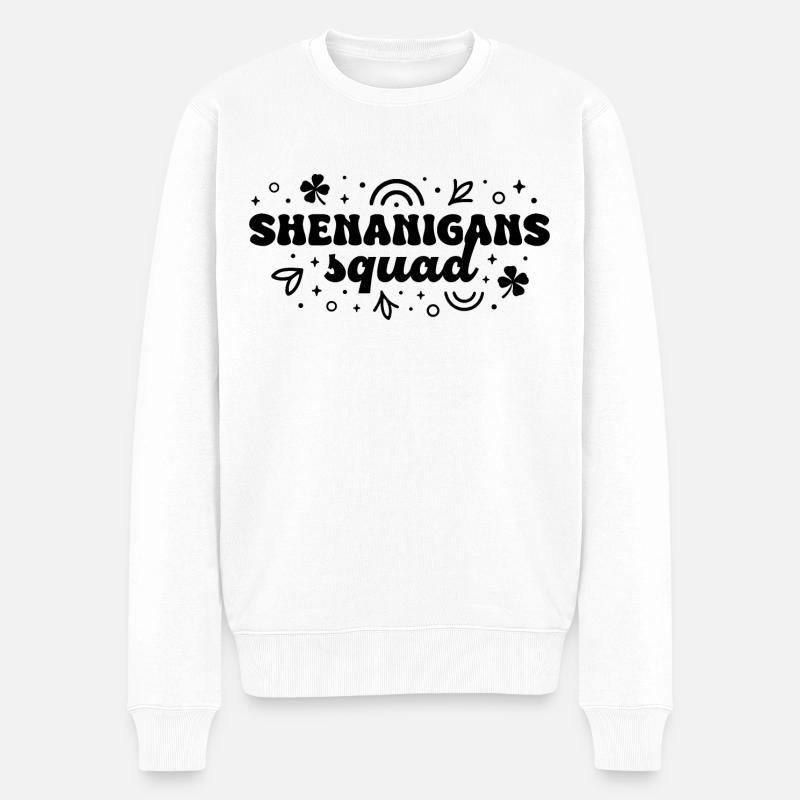 Shenanigans Kader - Männer Premium Bio Pullover - Weiß