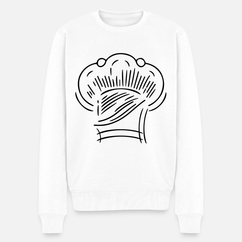 Kochmütze Koch - Männer Premium Bio Pullover - Weiß