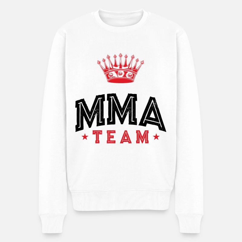 Mma Team - Männer Premium Bio Pullover - Weiß