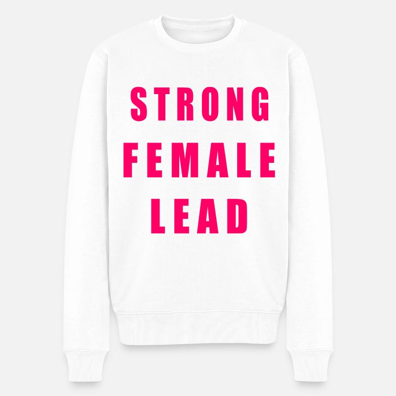 Strong female lead - Männer Premium Bio Pullover - Weiß