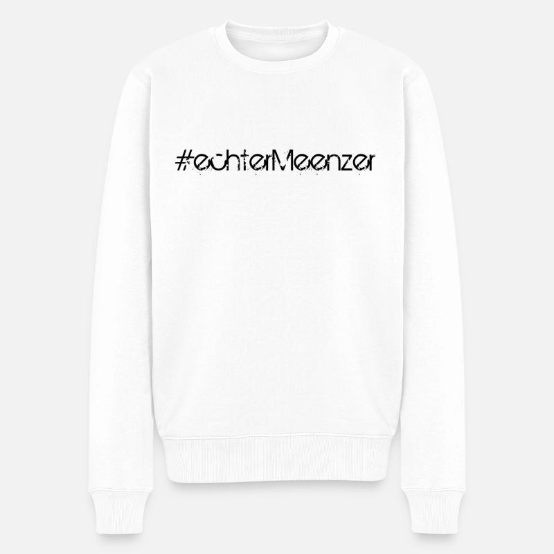 Echter Meenzer - Männer Premium Bio Pullover - Weiß
