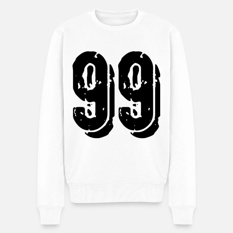 Maillot numéro 99 - Pull Premium bio Homme - blanc