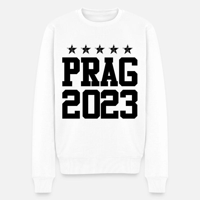 Prague 2023 - Pull Premium bio Homme - blanc