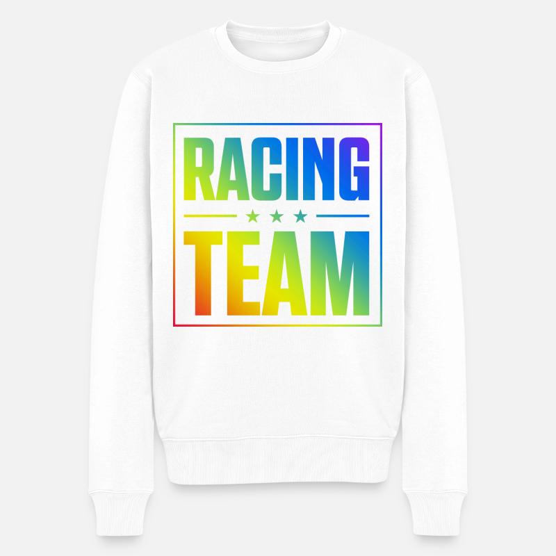 Racing Team - Männer Premium Bio Pullover - Weiß