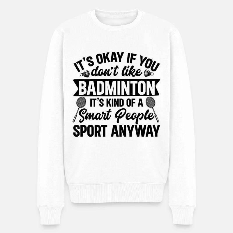 Badminton Federball Evolution Badmintonspieler - Männer Premium Bio Pullover - Weiß