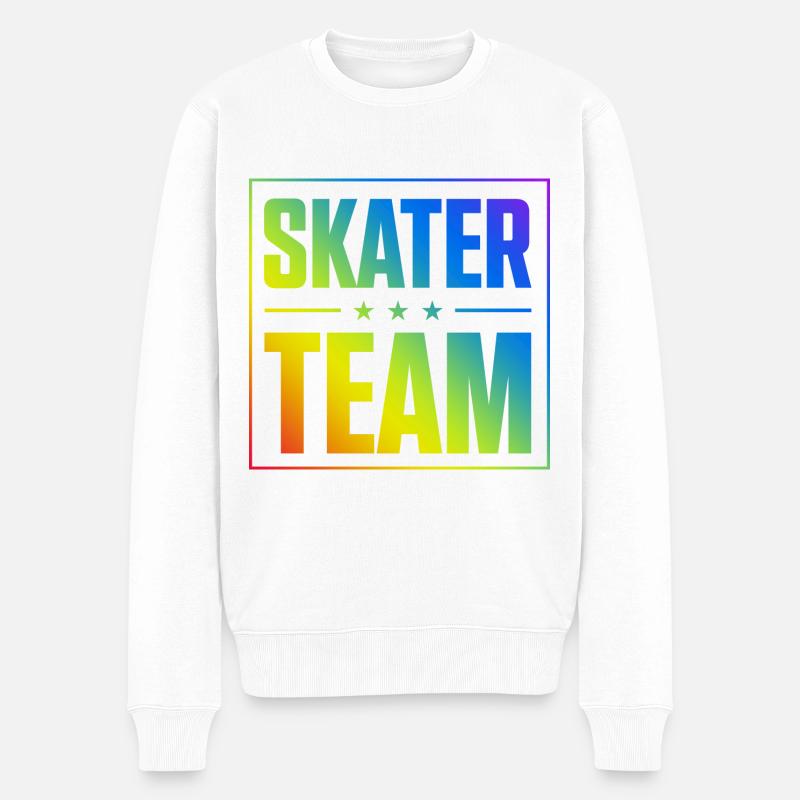 Équipe de patineurs - Pull Premium bio Homme - blanc