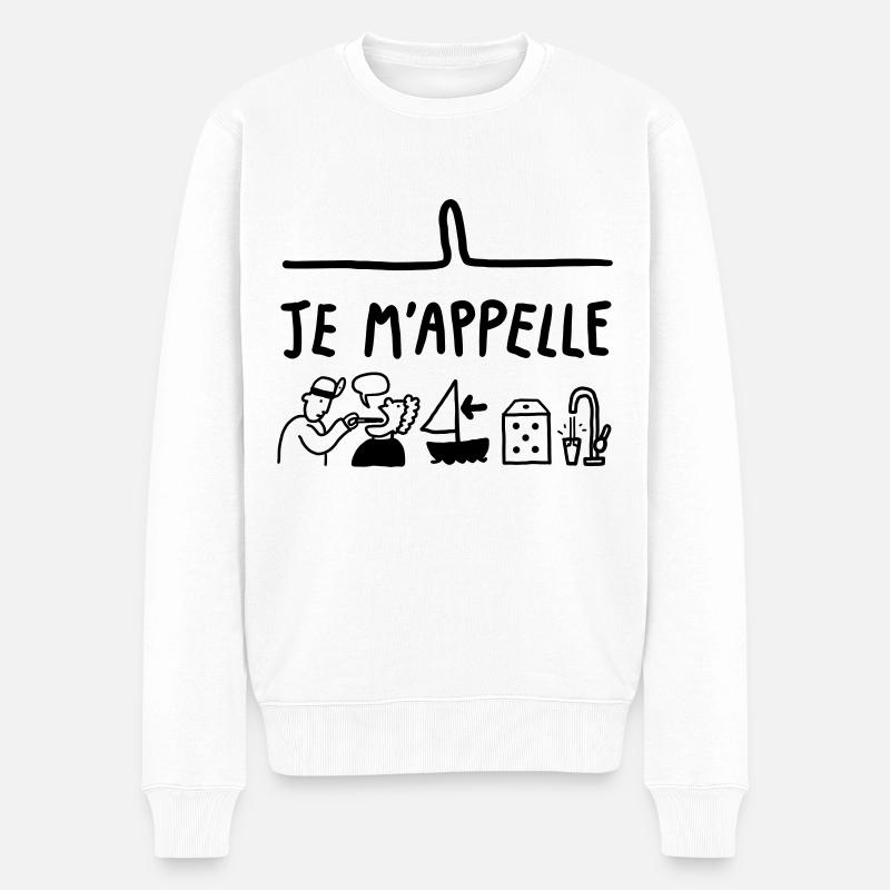 AMADEO - Pull Premium bio Homme - blanc