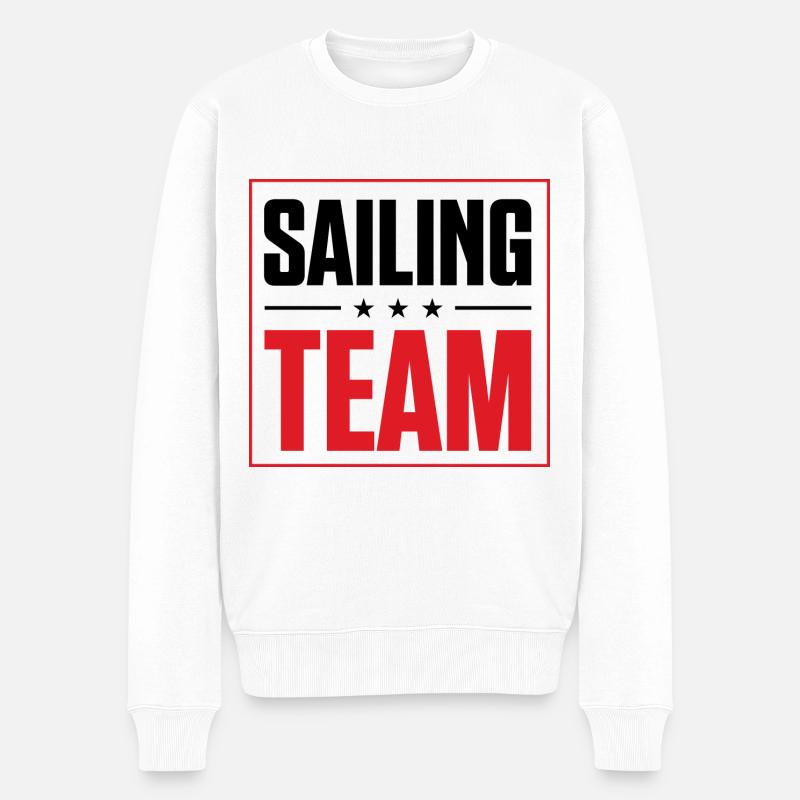 Sailing Team - Männer Premium Bio Pullover - Weiß