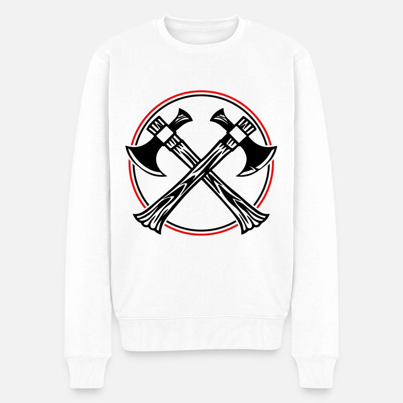 Icône de hache - Pull Premium bio Homme - blanc