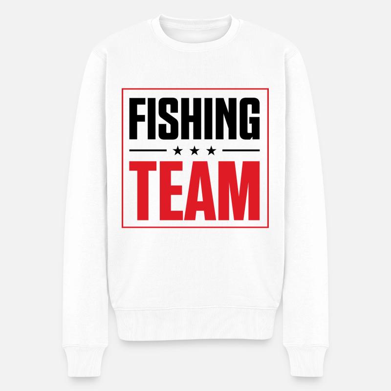 Fishing Team - Männer Premium Bio Pullover - Weiß