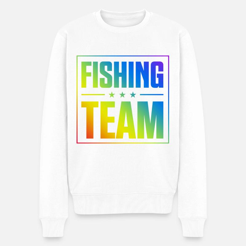 Fishing Team - Männer Premium Bio Pullover - Weiß