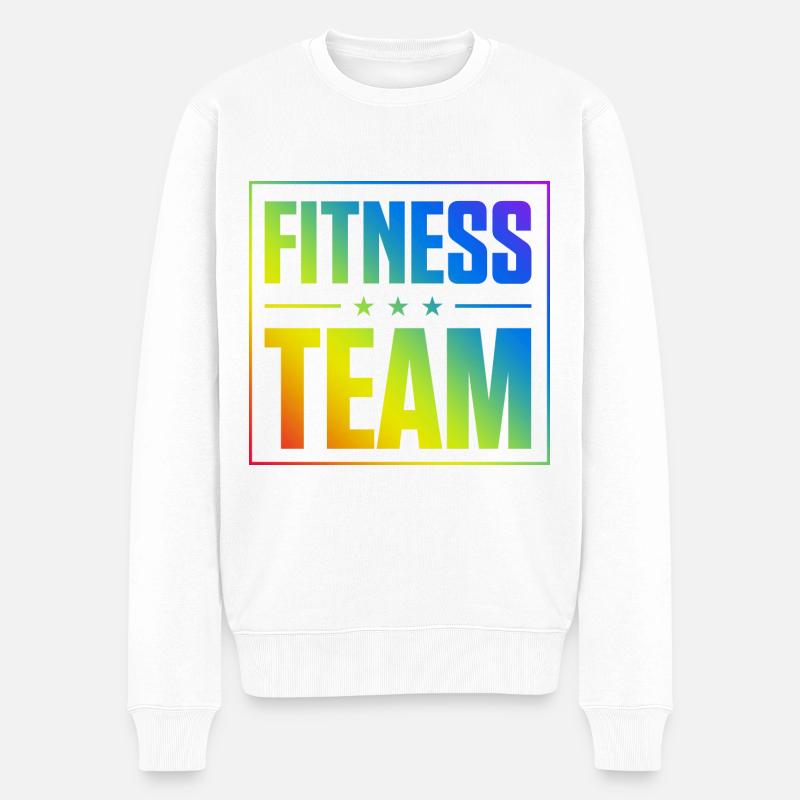 Fitness Team - Männer Premium Bio Pullover - Weiß