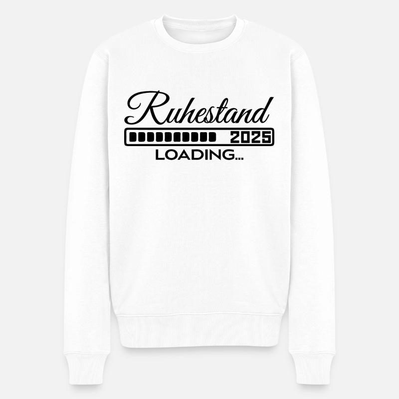 Ruhestand 2025 loading - Männer Premium Bio Pullover - Weiß