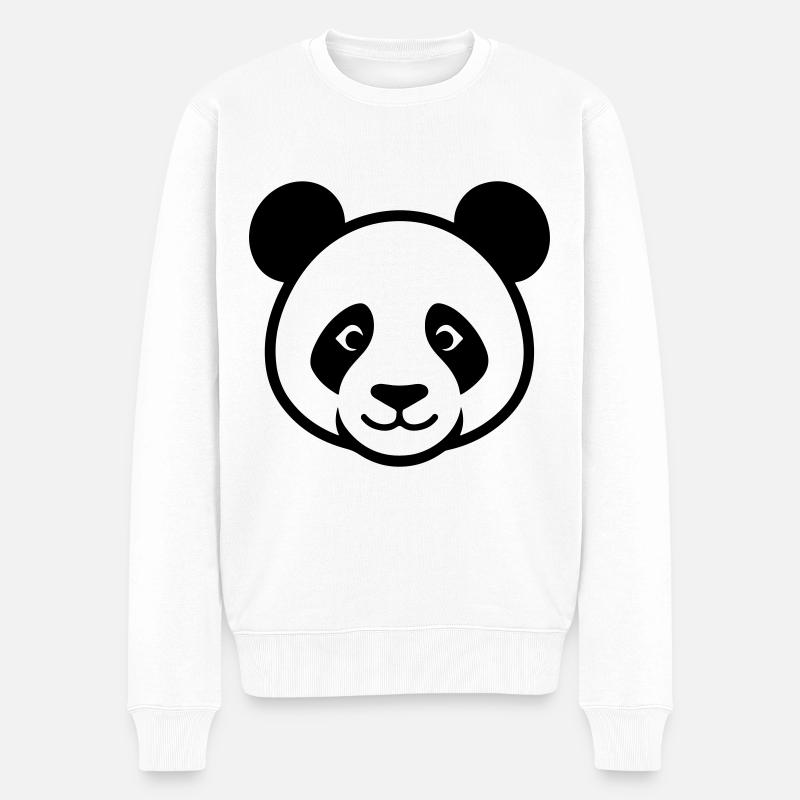 Tête de panda - Pull Premium bio Homme - blanc