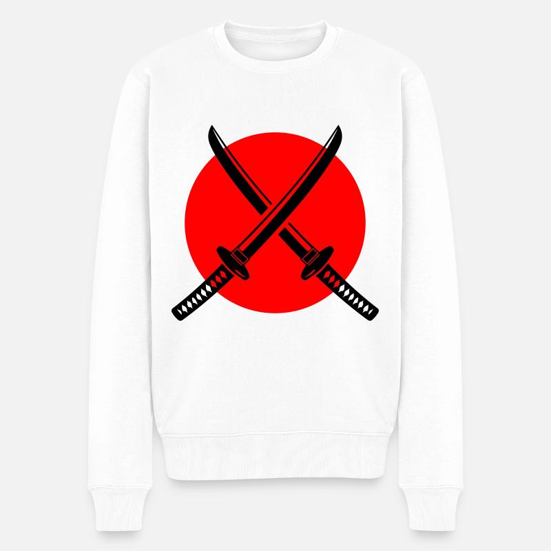 Symbole de l’épée de samouraï - Pull Premium bio Homme - blanc