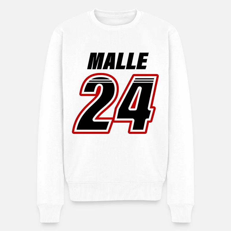 Malle 24 Mallorca - Männer Premium Bio Pullover - Weiß