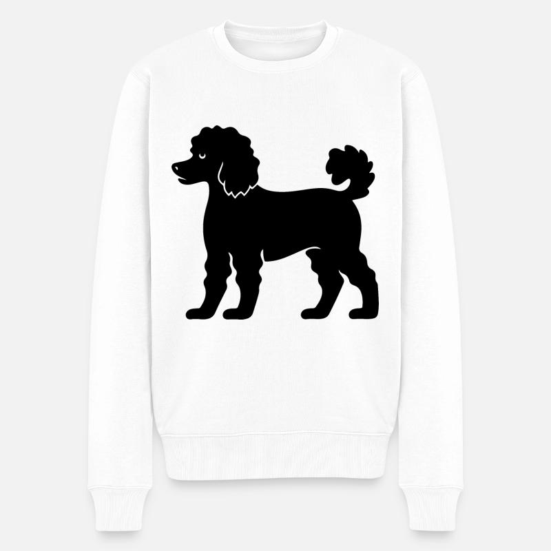Poodle Hund - Männer Premium Bio Pullover - Weiß
