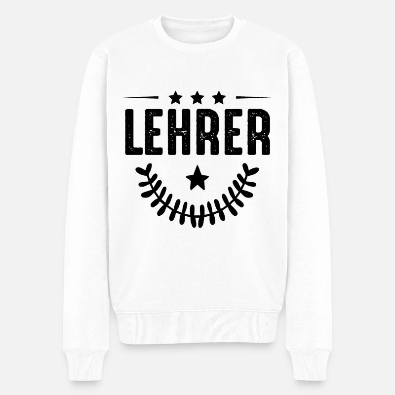 Lehrer Beruf - Männer Premium Bio Pullover - Weiß