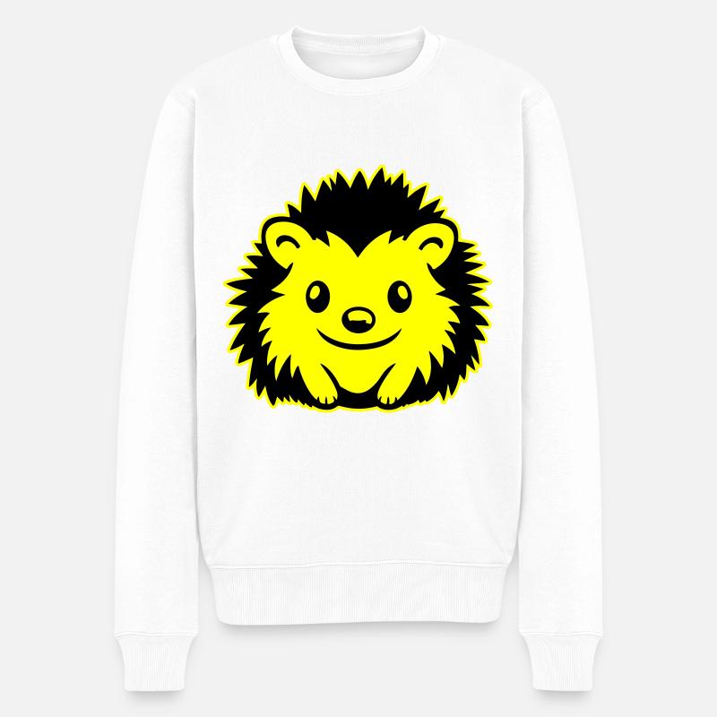 Hedgehog Comic Cute - Men's Premium Organic Jumper - white